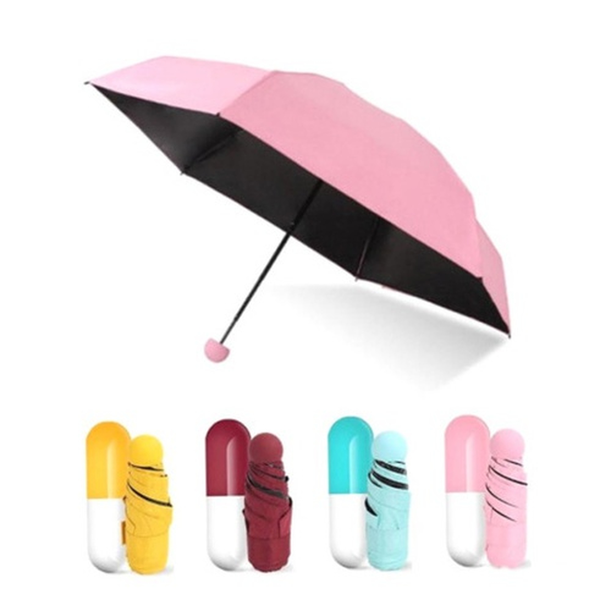 Мини зонтики. Зонт Mini Pocket Umbrella. RZ-564 зонт-капсула. Амбрелла капсулы. Карманный зонт в футляре капсула.